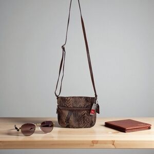 Relic Brown Snake Pattern Messenger Bag‎ CROSSBODY NWT